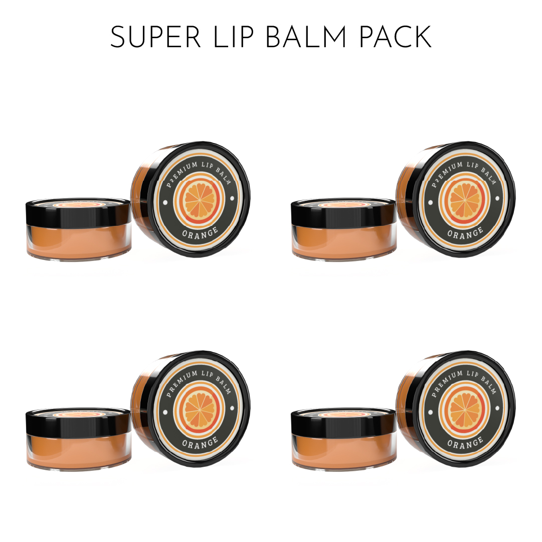 Pack of Four Orange Lip Balm (8g)