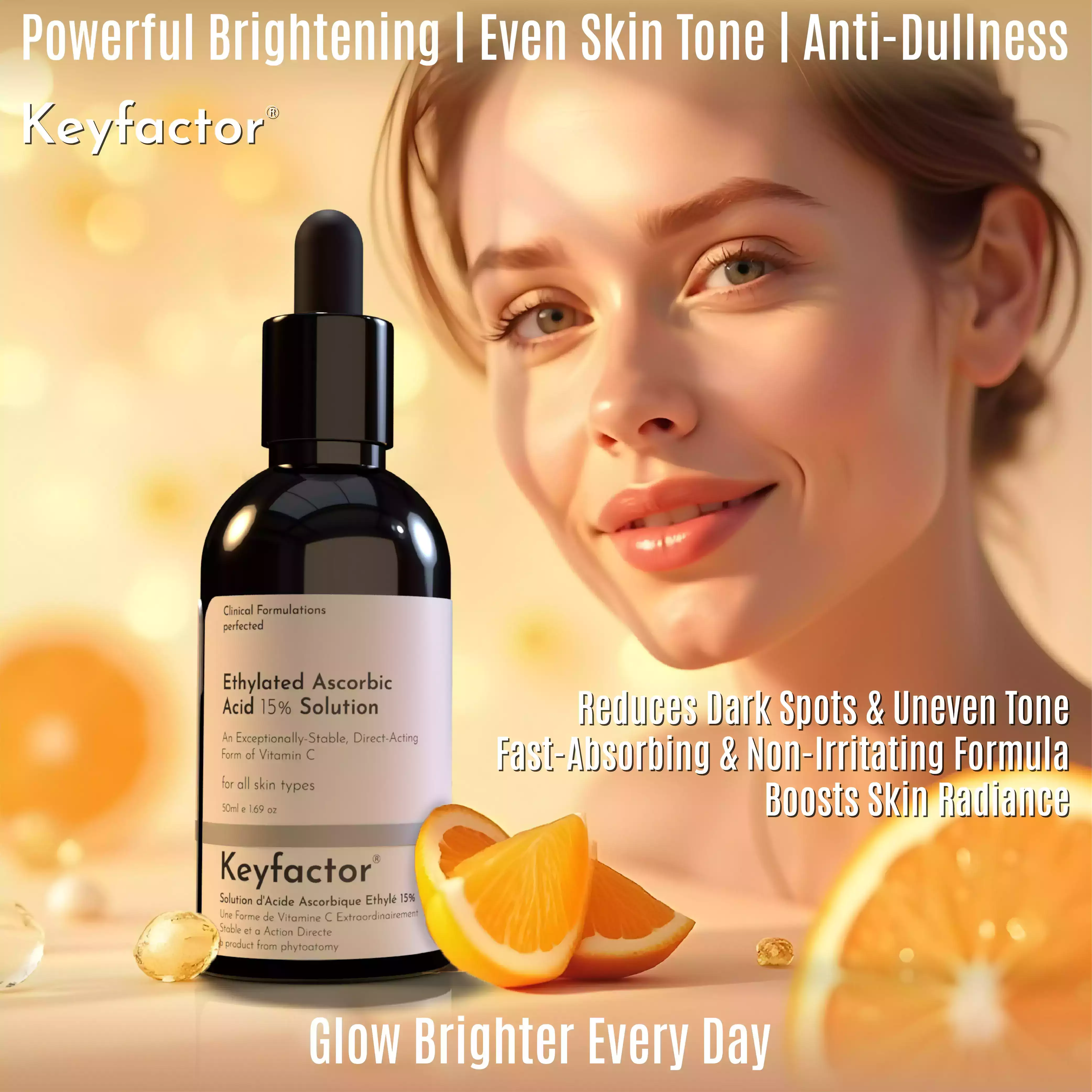 Kf-Ethylated Ascorbic Acid 15% Solution -50Ml.(Dullness, uneven skin)