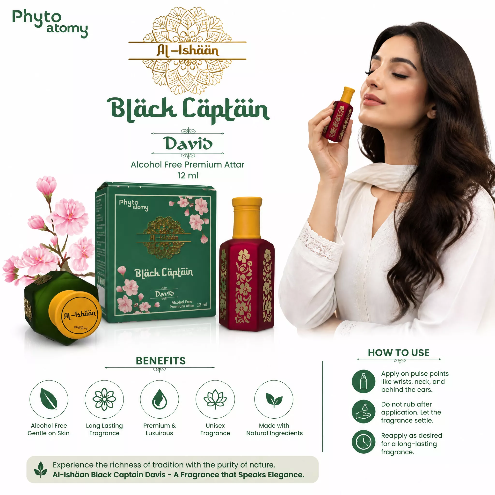 Al Ishan Black Captain Attar (12ml)