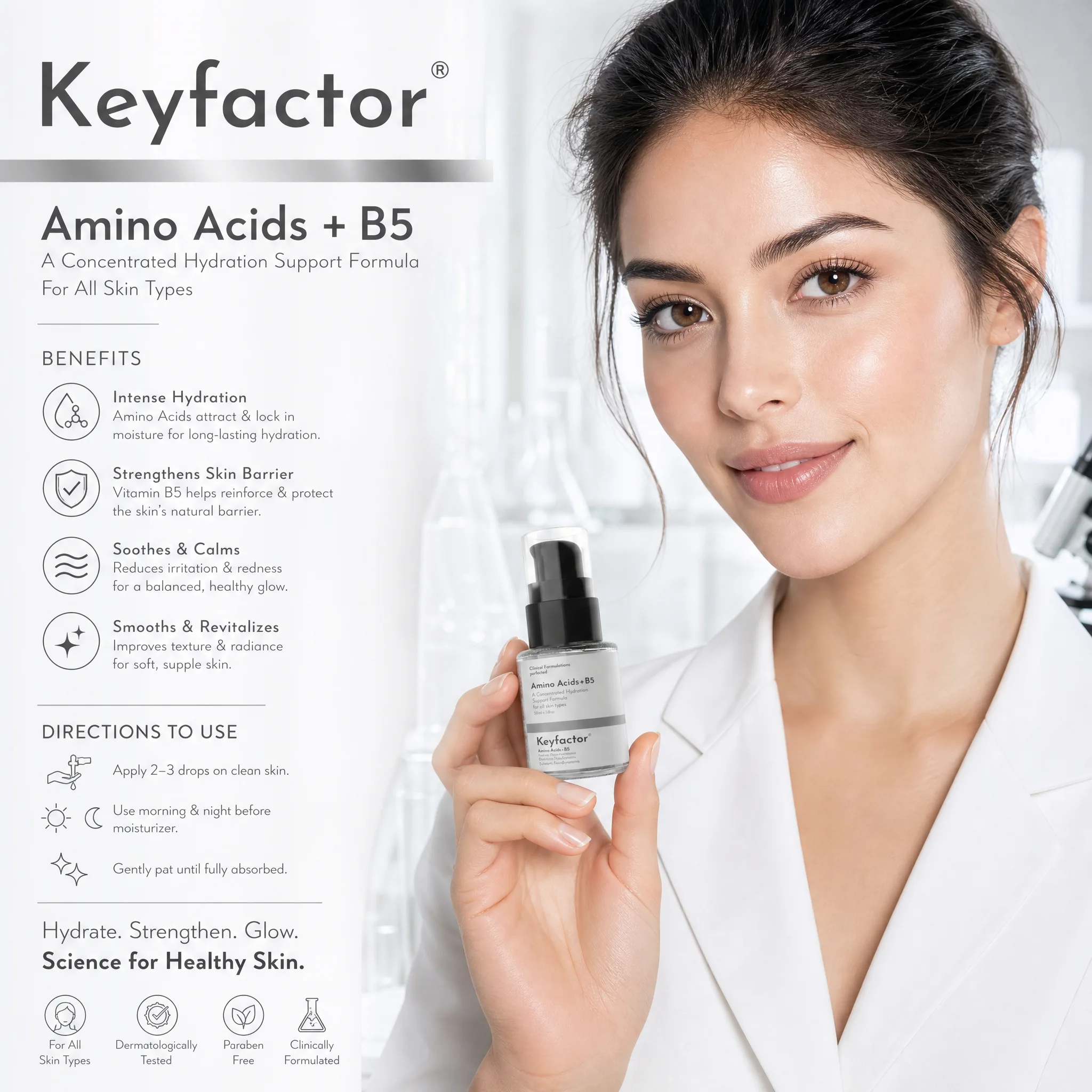 Kf-Amino Acids + B5 -30Ml.(hydrating serum.)