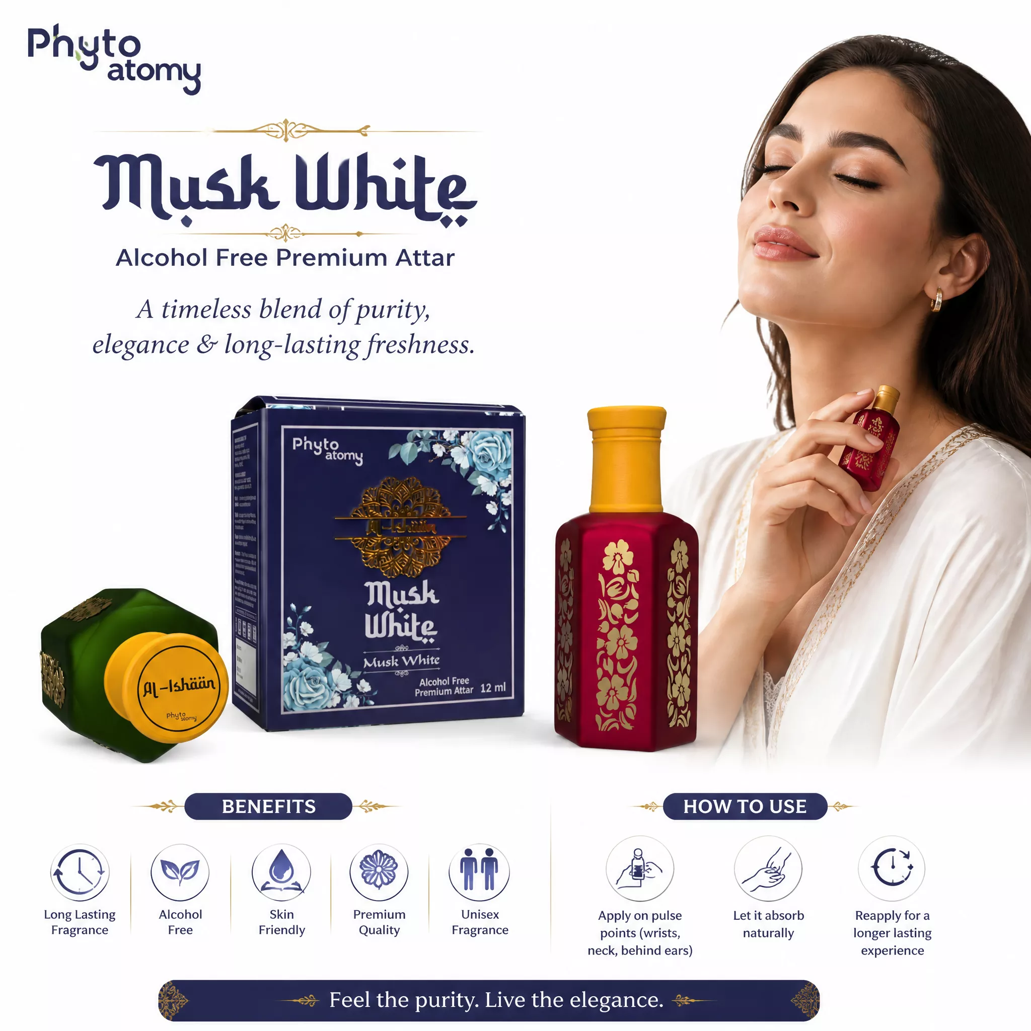 Al Ishan Musk White Attar (12ml)