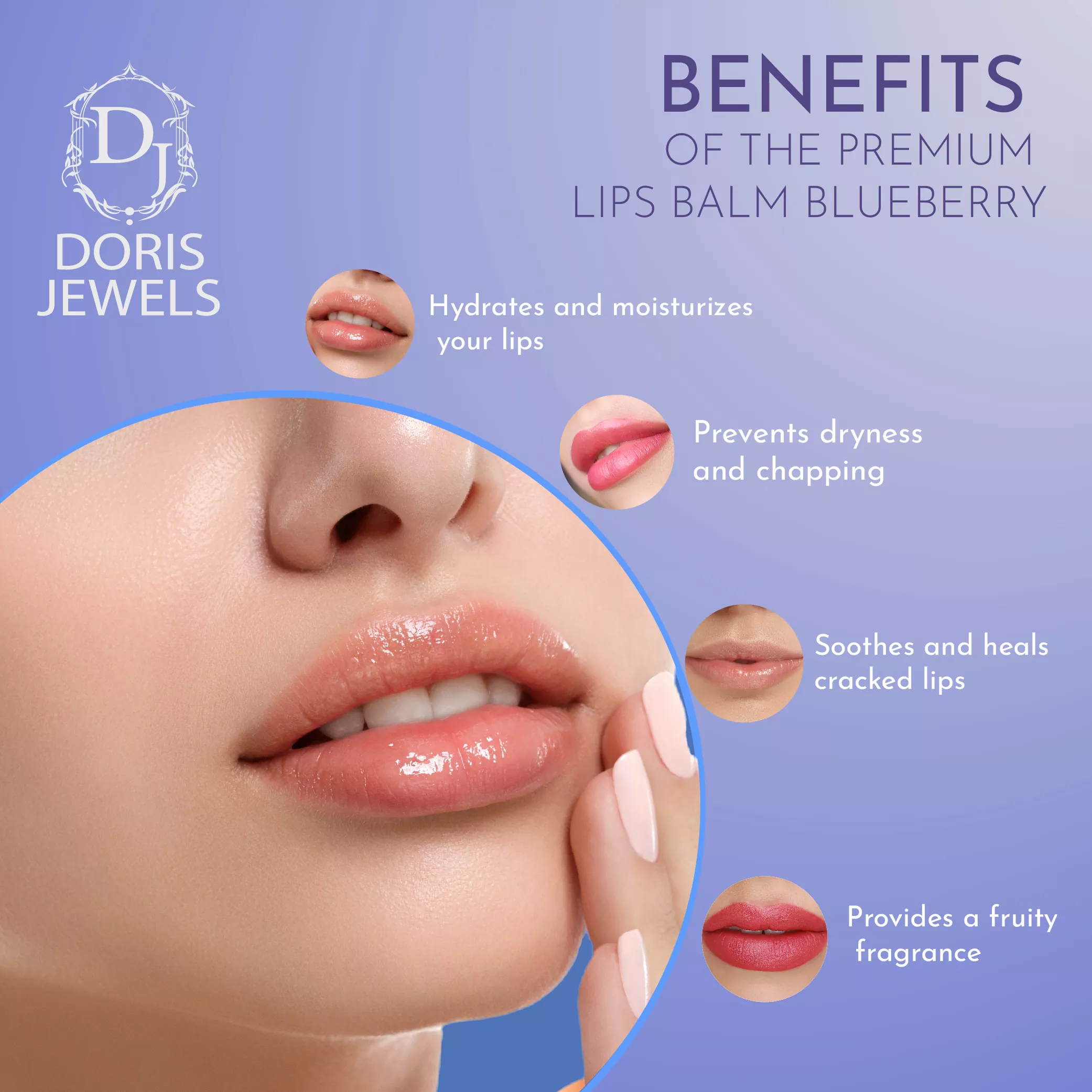RBV B2B Blue Berry Lip Balm (8g)-24 Pcs.