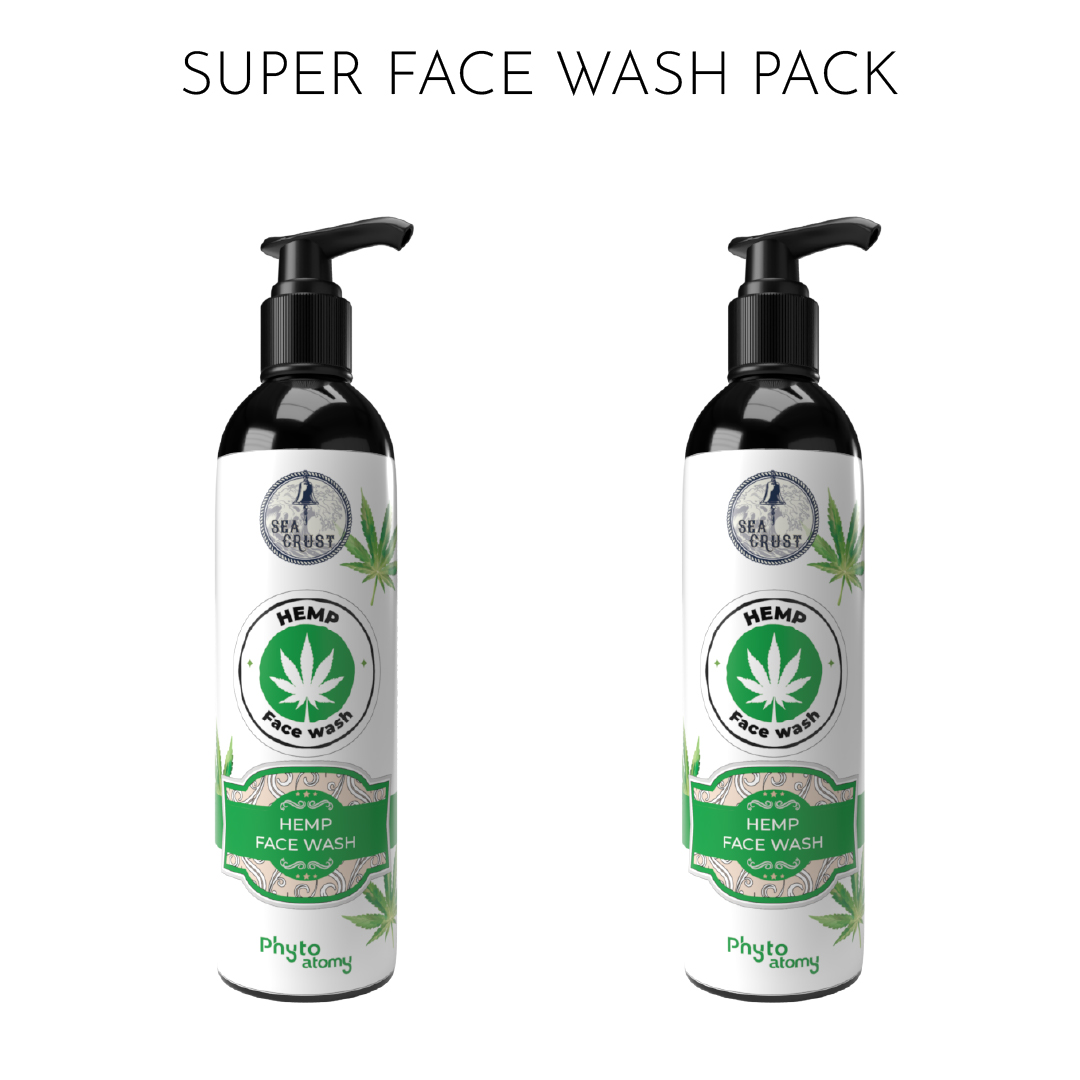 Pack of Two Hemp Face Wash (200ml)
