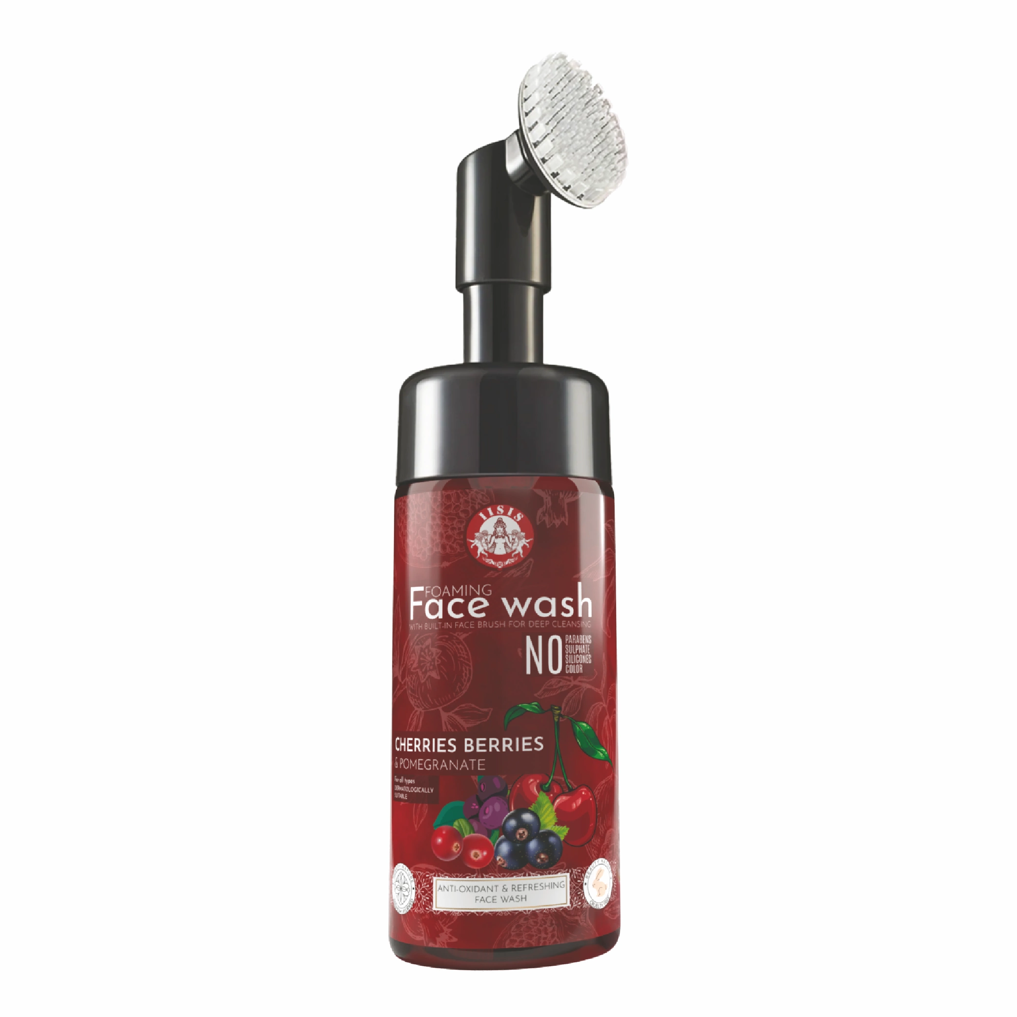SCBV B2B Cherries Berries & Pomegranate Foaming Face Wash With Built-In Face Brush (150ml)- 12 Pcs.
