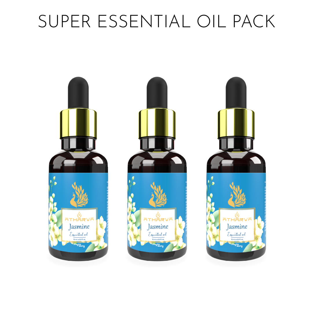 Pack of Three Atharva Jasmine Essential Oil (15ml)