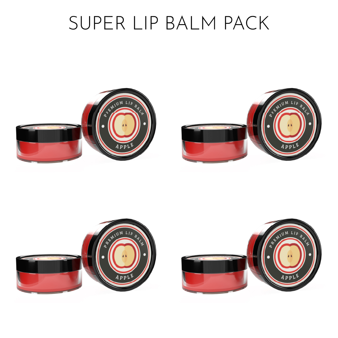 Pack of Four Apple Lip Balm (8g)