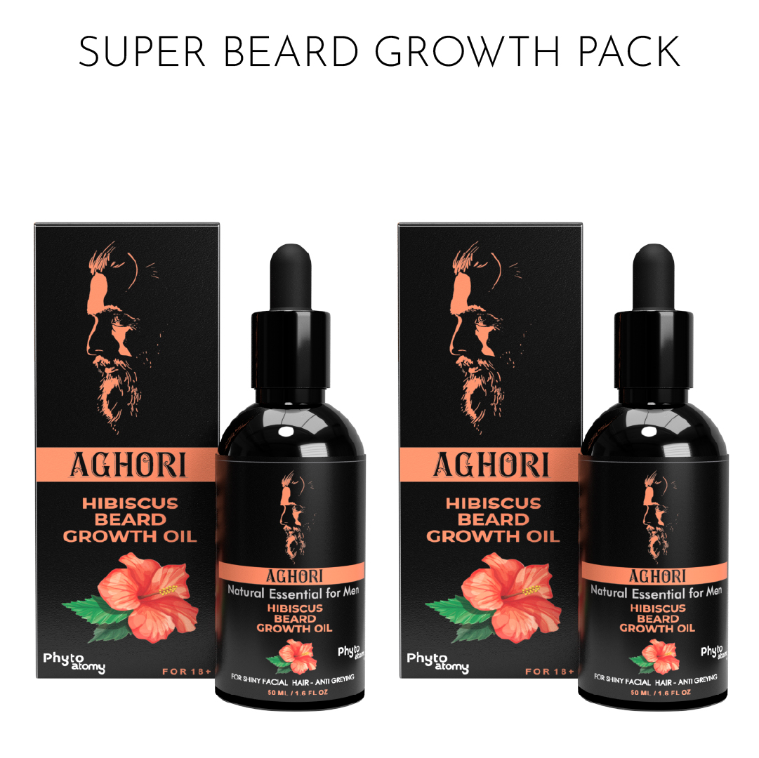Pack of Two Aghori Hibiscus Beard Growth Oil (50 ml)