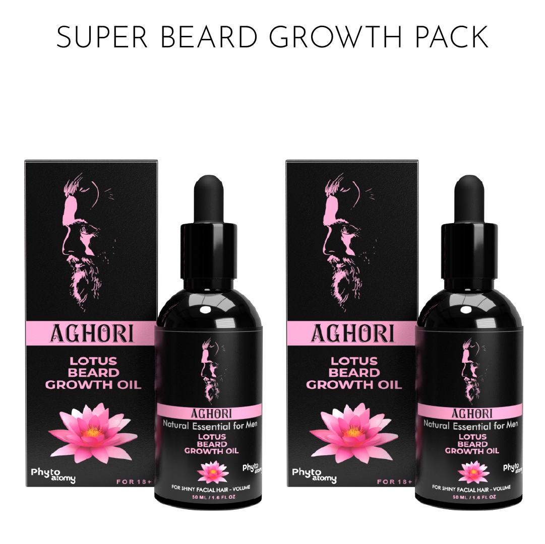 Pack of Two Aghori Lotus Beard Growth Oil (50 ml)