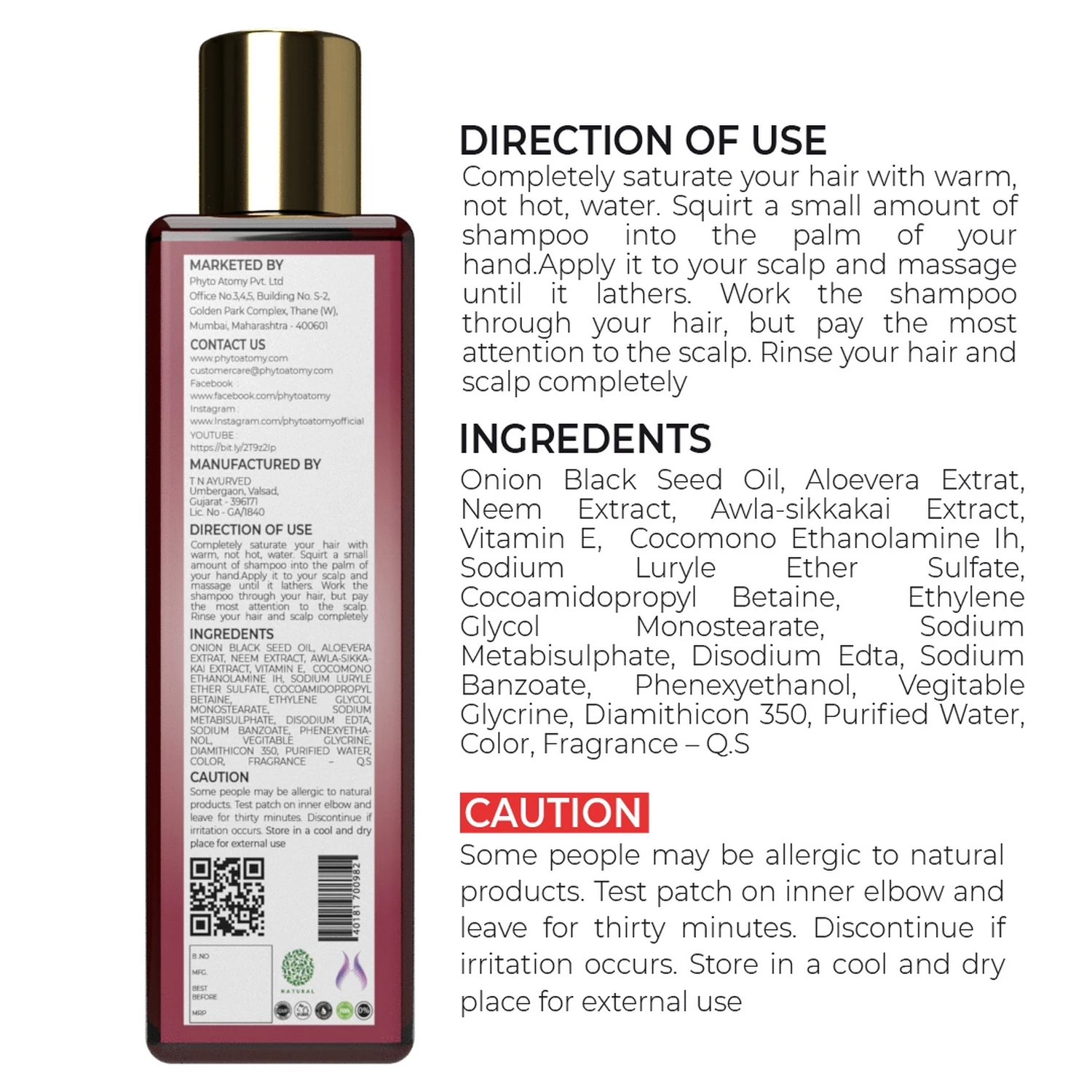 Red Onion Shampoo (200 ml)-24 Pcs.