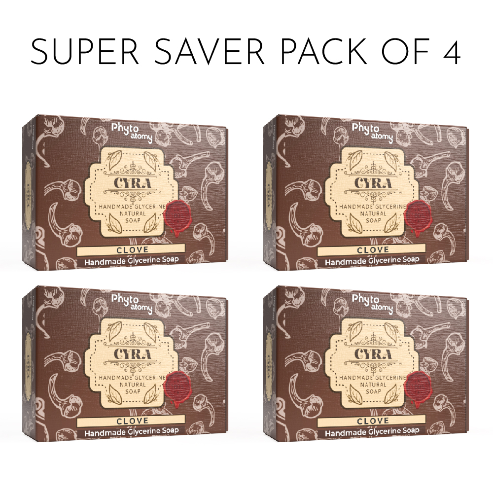 4 pieces of Clove Glycerine Soap (100g). Total 400g