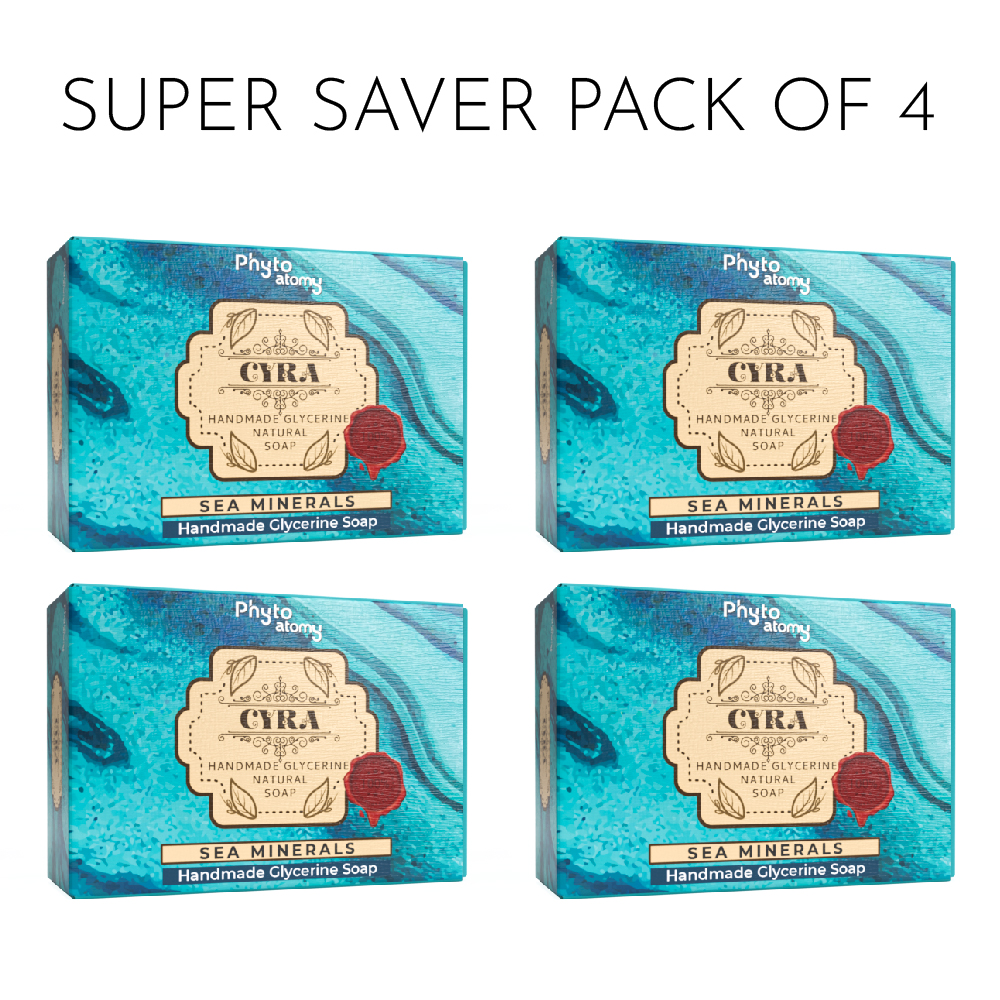 4 pieces of Sea Minerals Glycerine Soap (100g). Total 400g