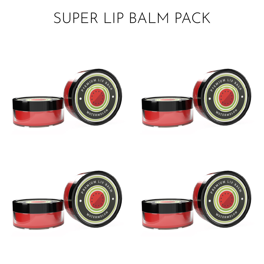 Pack of Four Watermelon Lip Balm (8g)