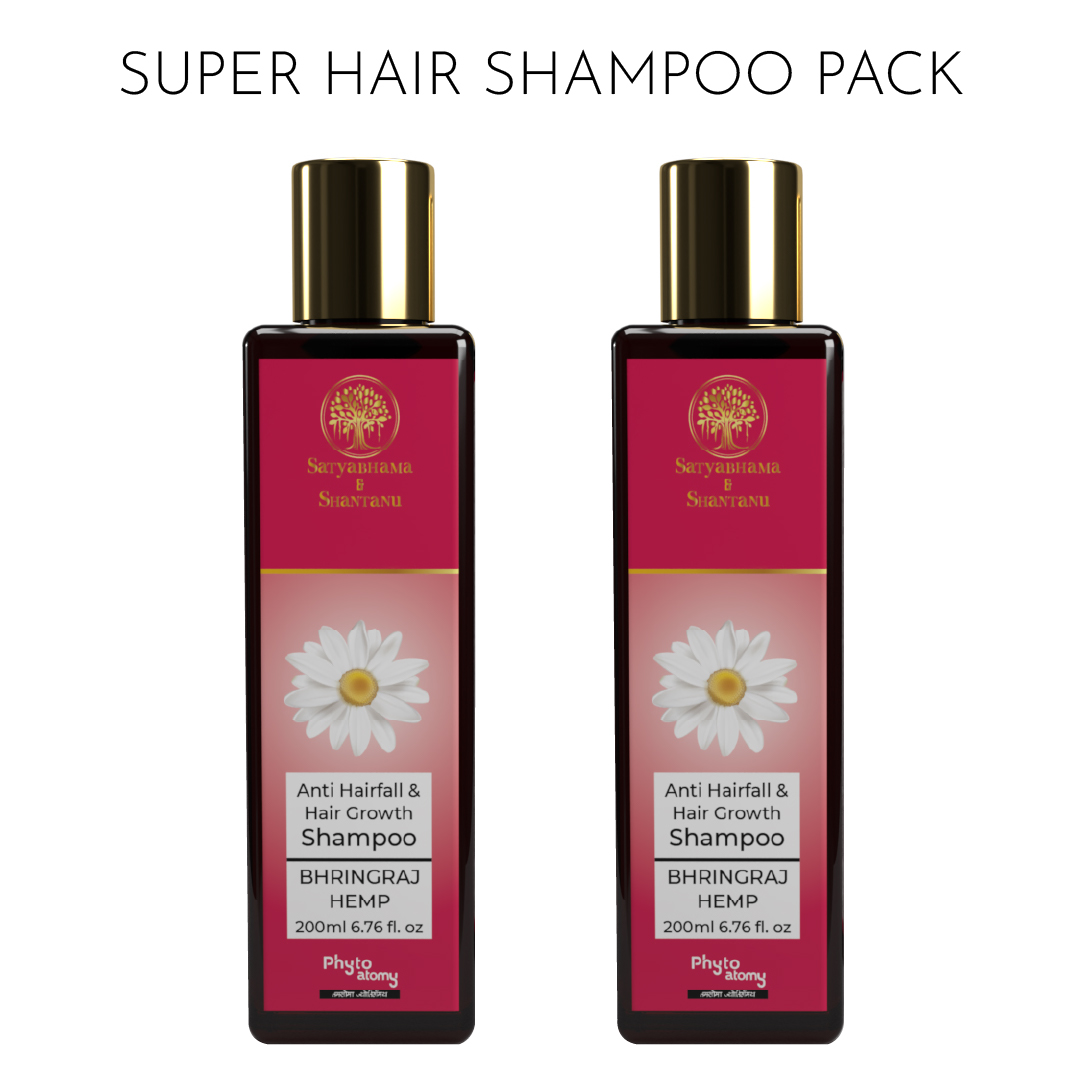 Pack of Two Bhringraj Hemp Shampoo (200 ml)
