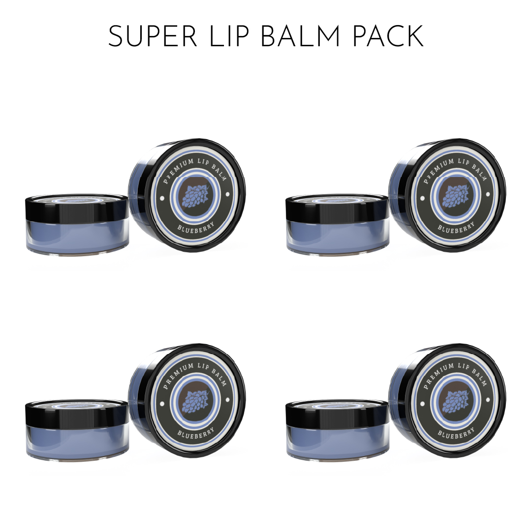Pack of Four Blue Berry Lip Balm (8g)