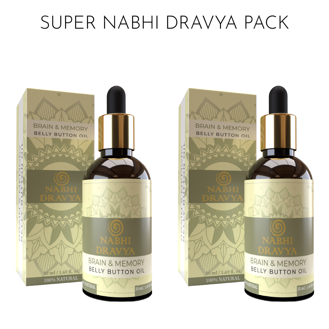 Pack of Two Brain & Memory Belly Button Oil Nabhi Dravya (50ml)