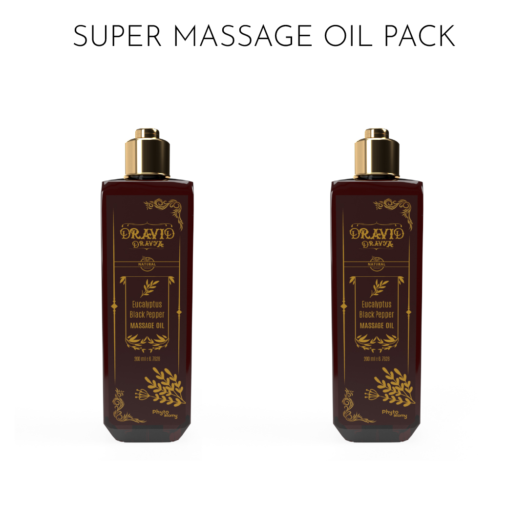 Pack of Two Eucalyptus Black Pepper  Massage Oil (200 ml)