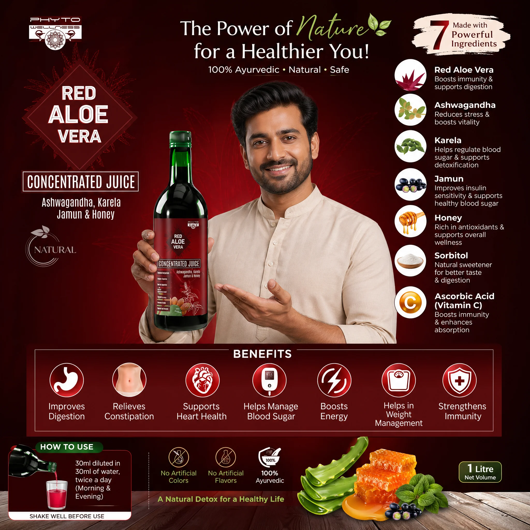 Red Aloe Vera 850ml Juice (HS00708)