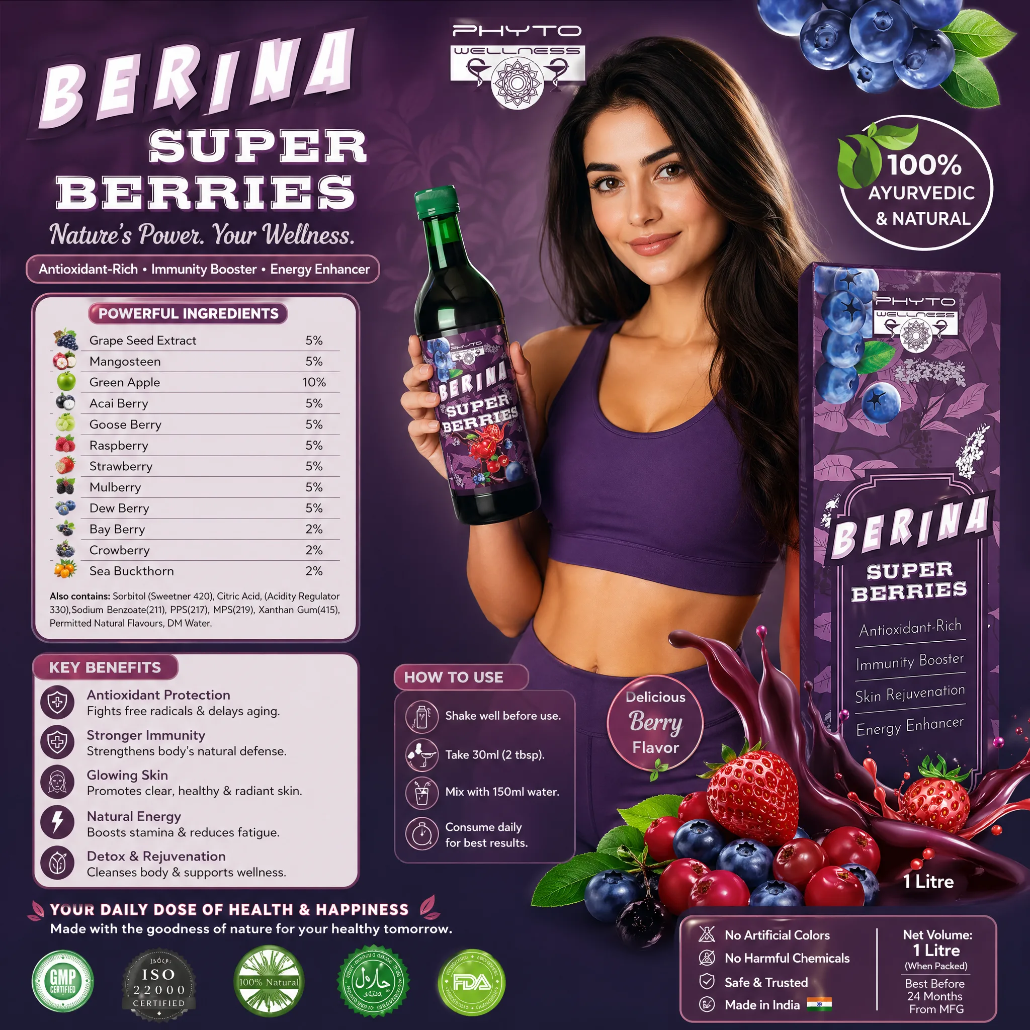 Super Berries+ 850ml Juice (HS00711)