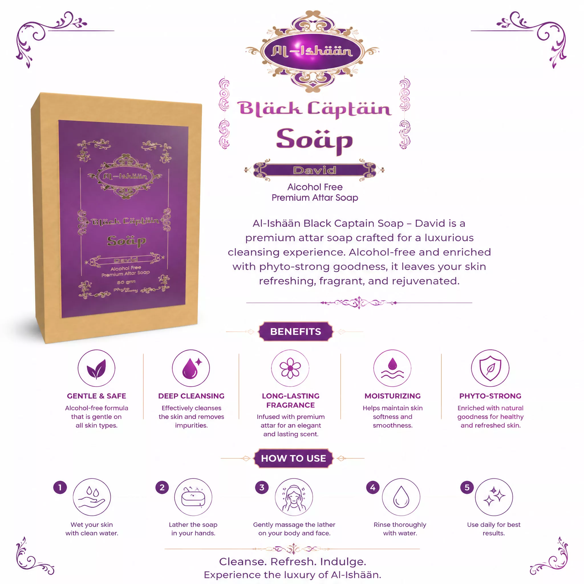 Black Captain Attar Soap (50g)
