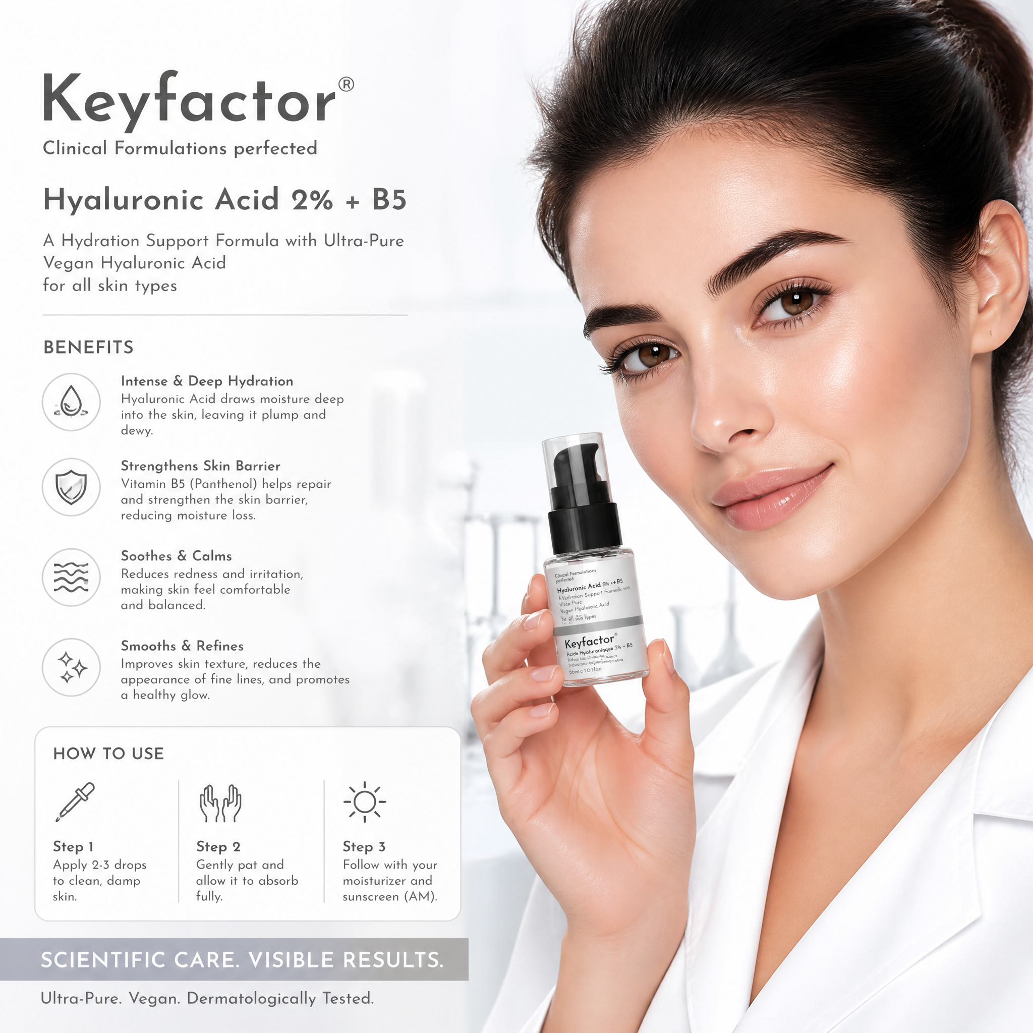 Kf-Hyaluronic Acid 2% + B5 -30Ml.(For Skin hydration)