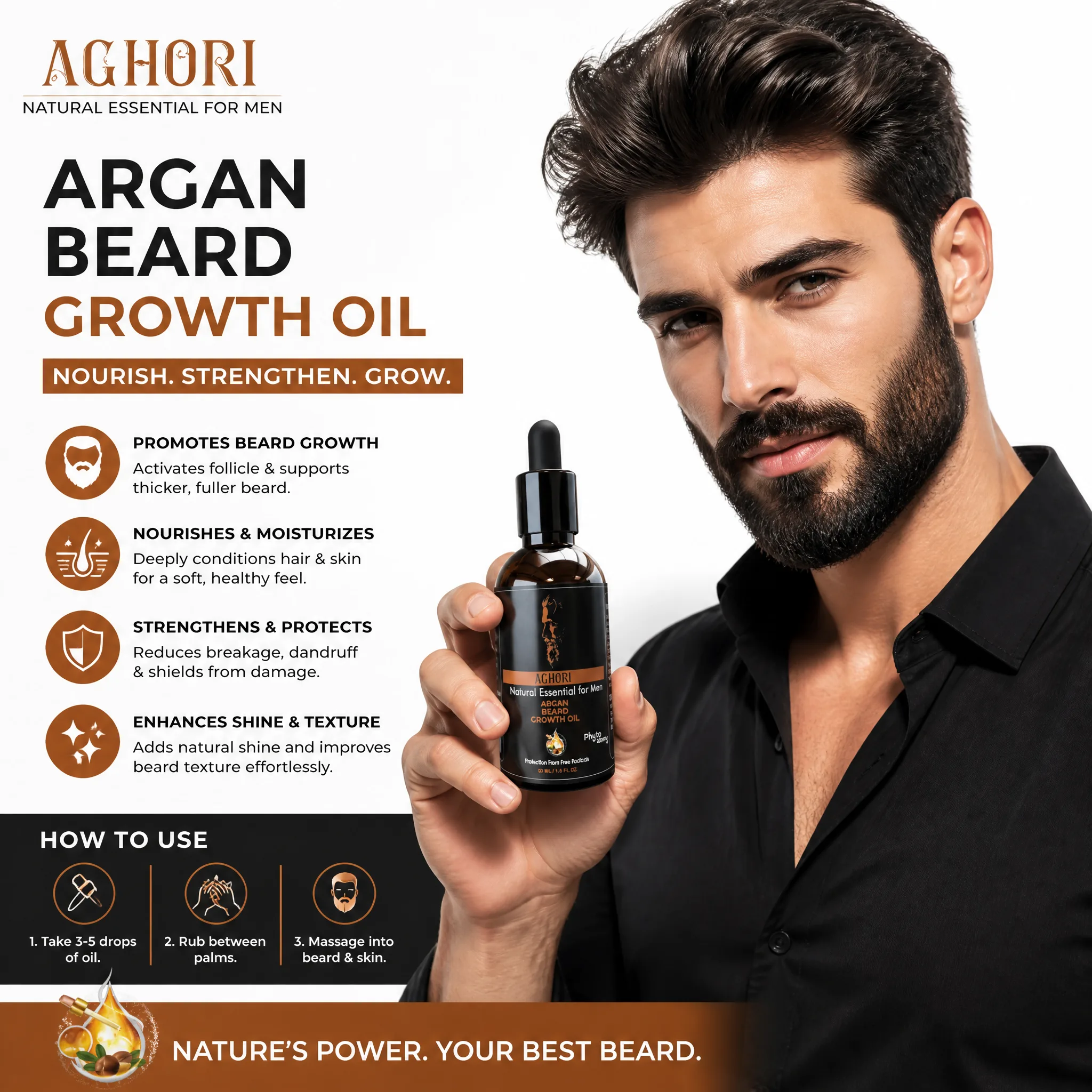 Aghori Argan Beard Growth Oil (50ml)