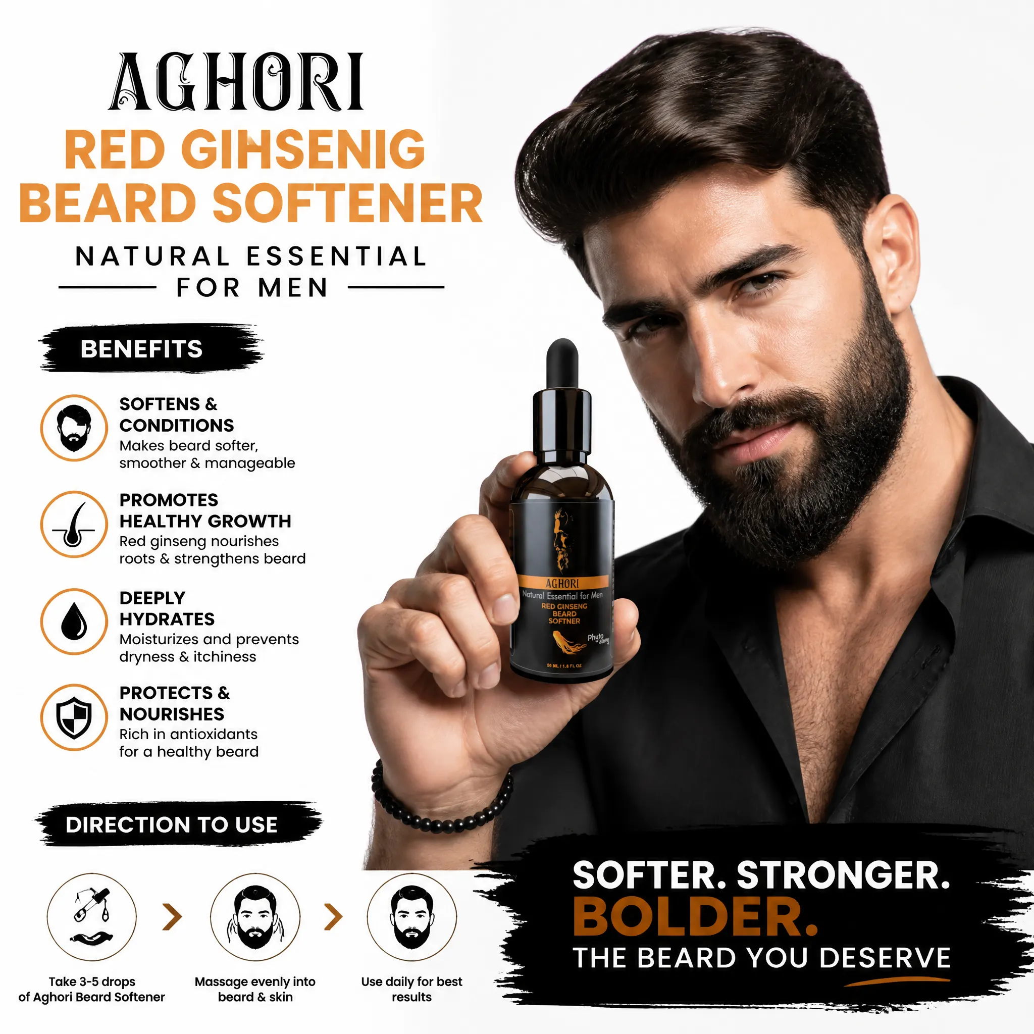 Aghori Red Ginseng Beard Softner (50 ml)