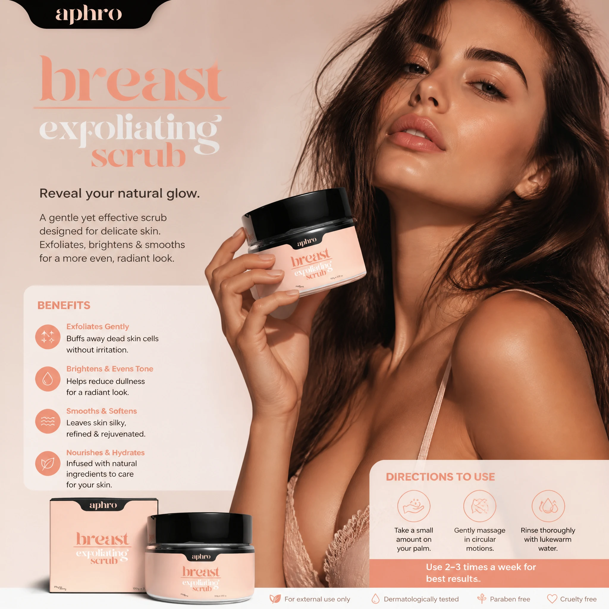 Aphro Breast Exfoliating Scrub -100Gm.