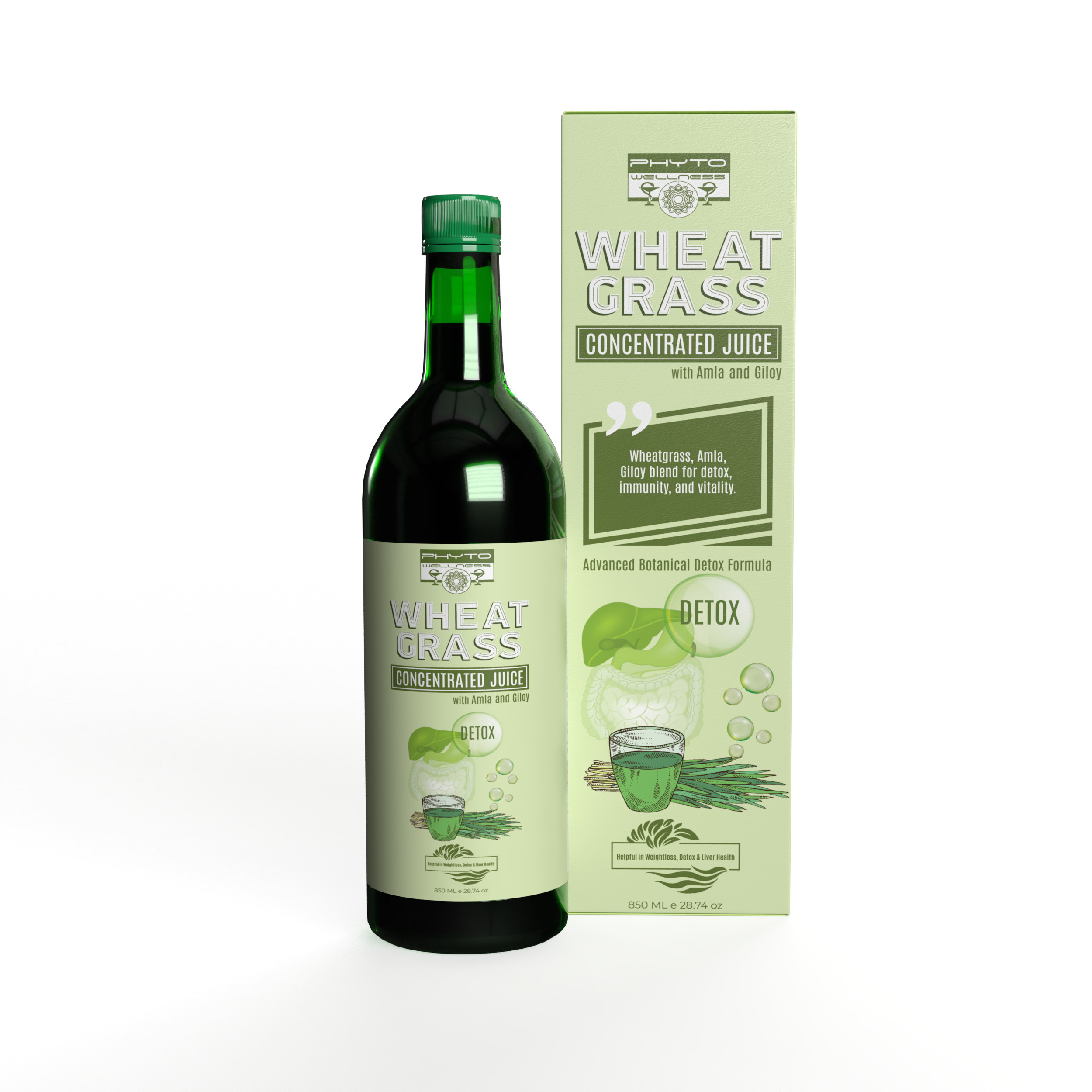 Wheat Grass with Amla & Giloy Juice 850ml (HS00717)